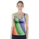 Grey Strips Racer Back Sports Top View1