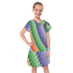 Grey Strips Kids  Drop Waist Dress by Sparkle