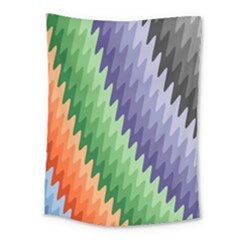 Grey Strips Medium Tapestry by Sparkle