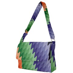 Grey Strips Full Print Messenger Bag (s) by Sparkle