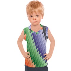 Grey Strips Kids  Sport Tank Top