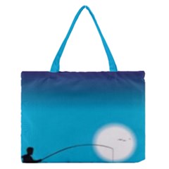 Fishing Zipper Medium Tote Bag by Sparkle