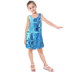 Blue Waves Kids  Sleeveless Dress