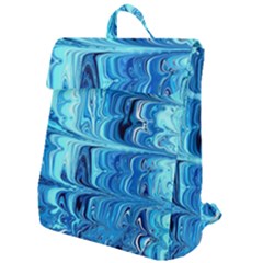 Blue Waves Flap Top Backpack by Sparkle