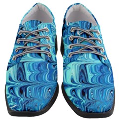 Blue Waves Women Heeled Oxford Shoes by Sparkle