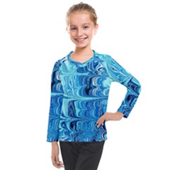 Blue Waves Kids  Long Mesh Tee