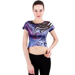 Galaxy Crew Neck Crop Top by Sparkle