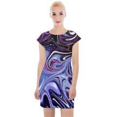 Galaxy Cap Sleeve Bodycon Dress by Sparkle