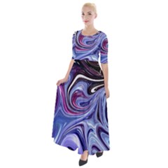 Galaxy Half Sleeves Maxi Dress by Sparkle