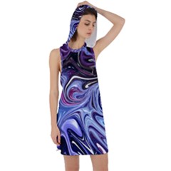 Galaxy Racer Back Hoodie Dress