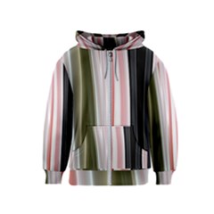 Satin Strips Kids  Zipper Hoodie