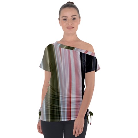 Satin Strips Tie-up Tee by Sparkle