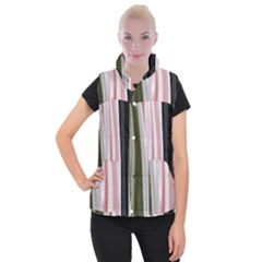 Satin Strips Women s Button Up Vest by Sparkle