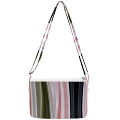 Satin Strips Double Gusset Crossbody Bag