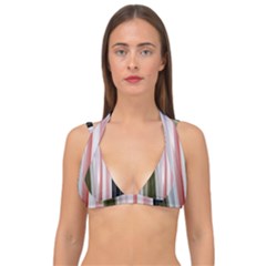 Satin Strips Double Strap Halter Bikini Top by Sparkle