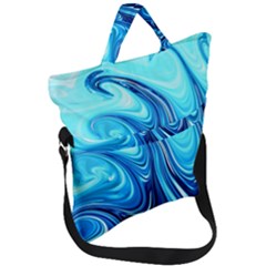 Sunami Waves Fold Over Handle Tote Bag by Sparkle