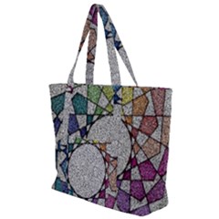 Wirldrawing Zip Up Canvas Bag by Sparkle