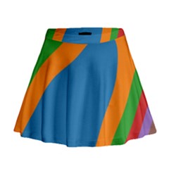 Rainbow Road Mini Flare Skirt by Sparkle