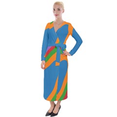 Rainbow Road Velvet Maxi Wrap Dress by Sparkle