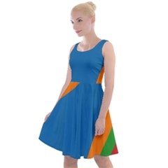 Rainbow Road Knee Length Skater Dress