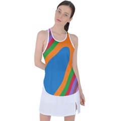 Rainbow Road Racer Back Mesh Tank Top