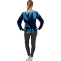 Sea Wrap Off Shoulder Long Sleeve Velour Top View2