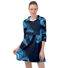 Sea Wrap Mini Skater Shirt Dress