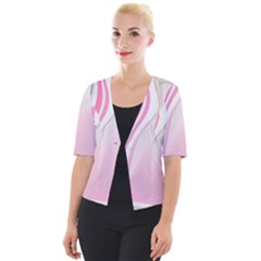 Modern Pink Cropped Button Cardigan by Sparkle