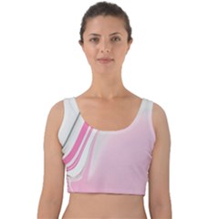 Modern Pink Velvet Crop Top by Sparkle