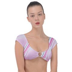 Modern Pink Cap Sleeve Ring Bikini Top