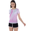 Modern Pink Back Circle Cutout Sports Tee View1