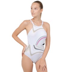 Tech Colors High Neck One Piece Swimsuit by Sparkle