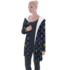 Color Abstract Cartoon Longline Hooded Cardigan by Sparkle