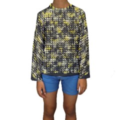 Bricks Cubes Kids  Long Sleeve Swimwear by Sparkle