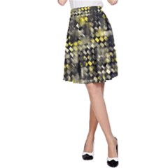 Bricks Cubes A-line Skirt by Sparkle