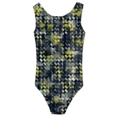 Bricks Cubes Kids  Cut-out Back One Piece Swimsuit by Sparkle