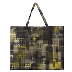 Blocksum Zipper Large Tote Bag by Sparkle