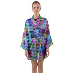 Blocks Stars Long Sleeve Satin Kimono by Sparkle