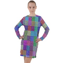 Blocks Stars Long Sleeve Hoodie Dress by Sparkle