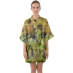 Flashstars Half Sleeve Satin Kimono 