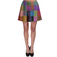 Random Colors Hexagon Skater Skirt by Sparkle