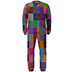 Random Colors Hexagon Onepiece Jumpsuit (men)  by Sparkle