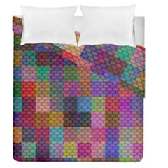 Random Colors Hexagon Duvet Cover Double Side (queen Size)