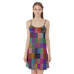 Random Colors Hexagon Satin Night Slip by Sparkle