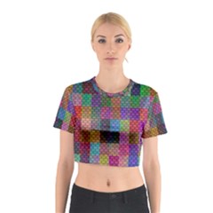 Random Colors Hexagon Cotton Crop Top by Sparkle