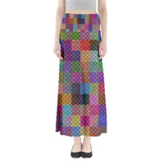 Random Colors Hexagon Full Length Maxi Skirt by Sparkle