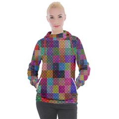 Random Colors Hexagon Women s Hooded Pullover