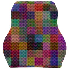 Random Colors Hexagon Car Seat Velour Cushion  by Sparkle