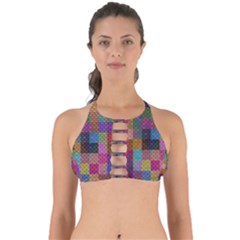 Random Colors Hexagon Perfectly Cut Out Bikini Top