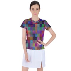 Random Colors Hexagon Women s Sports Top